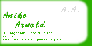 aniko arnold business card